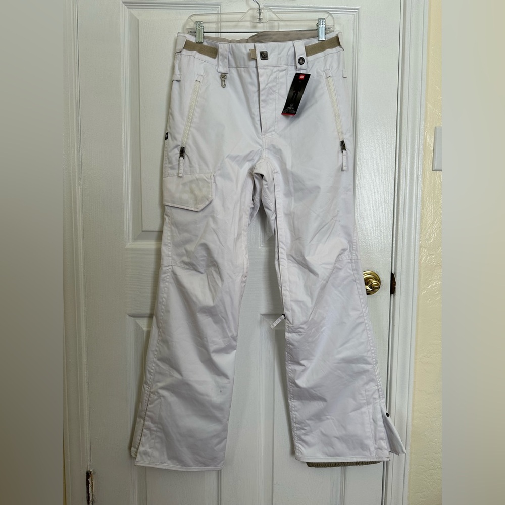 686 Men's White Cargo Snow Pants